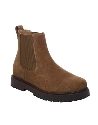 Highwood Slip On Suede Leather Stiefel - Dark Tea